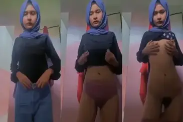 ABG Hijab Digoyang Keras Sampai Basah Viral Indo Hot